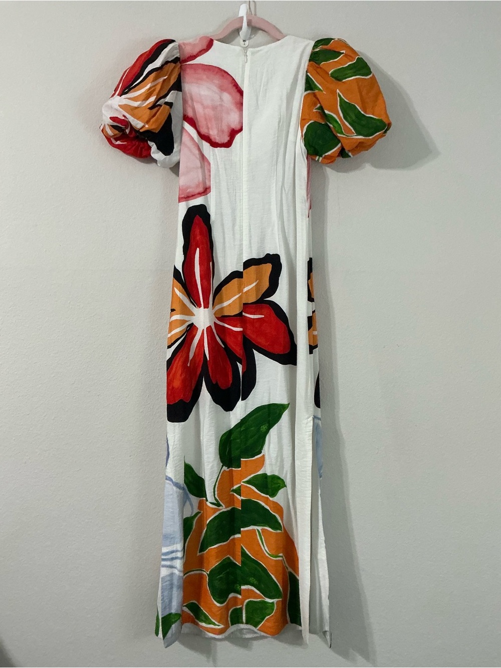 Anthropologie Puff-Sleeve A-Line Floral Maxi Dress Size XS NWT - Picture 4 of 7